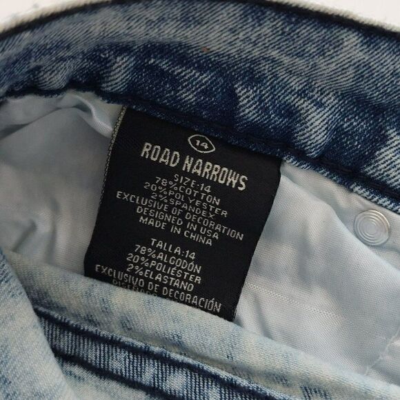 Road Narrows Boys - Size 14 - Light Wash Denim Distressed Jean Shorts - Picture 10 of 10